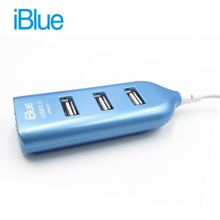 HUB USB IBLUE 4 PORT 2.0 LIGHT BLUE (PN 52054-TQ)